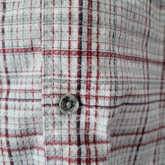 Taso Elba Men’s XL Button Front 100% Textured Cotton Long Sleeve Shirt, EUC - Picture 4 of 11